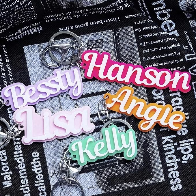Hiyong Personalized Keychain Custom Photo Keyring Customized Gifts for Men Custom Keychain with Your Photo Logo or Text