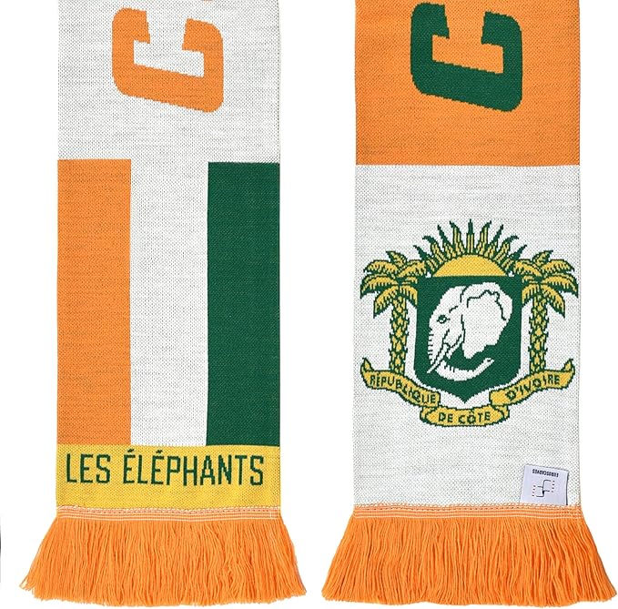 Euroscarves Ivory Coast Côte d'Ivoire Soccer Knit Scarf