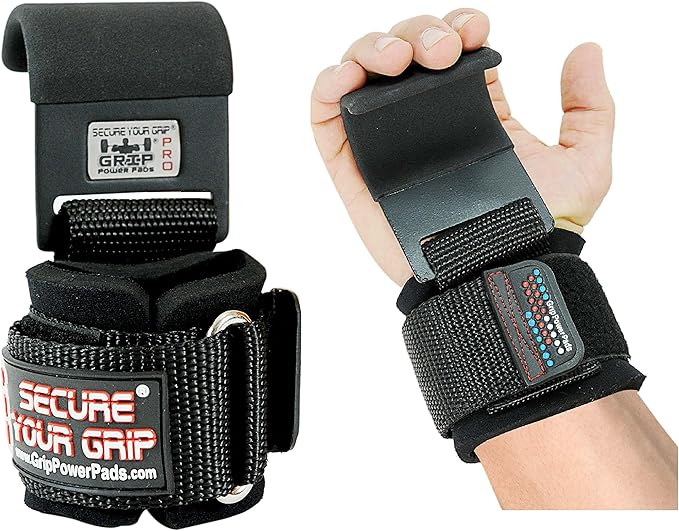 Premium Weight Lifting Hooks & Straps for Pull Ups & Deadlifts - Padded, Heavy Duty, Power Lifting Grips for Men & Women