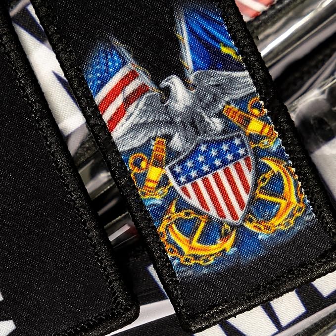Patriotic Jet Tag Key Tag for attachment to keys, bags, Luggage and more. Made of Nylon Set of 2