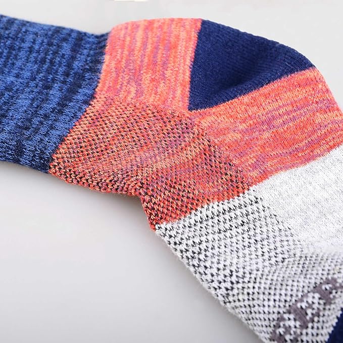 FEIDEER mens Modern Hiking socks, Athletic Cushioned Cotton Socks with Arch Support