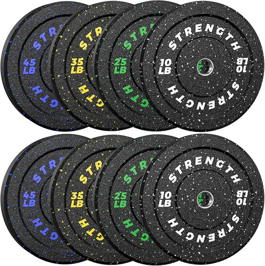 XDDIAS 2-Inch Bumper Plates, Barbell Rubber Olympic Weight Plates Set for Home Gym Strength Training, 20-260lbs, Multiple Options