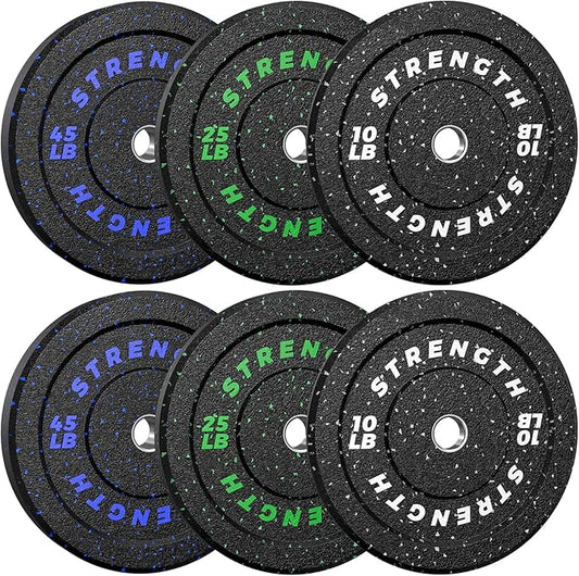 XDDIAS 2-Inch Bumper Plates, Barbell Rubber Olympic Weight Plates Set for Home Gym Strength Training, 20-260lbs, Multiple Options