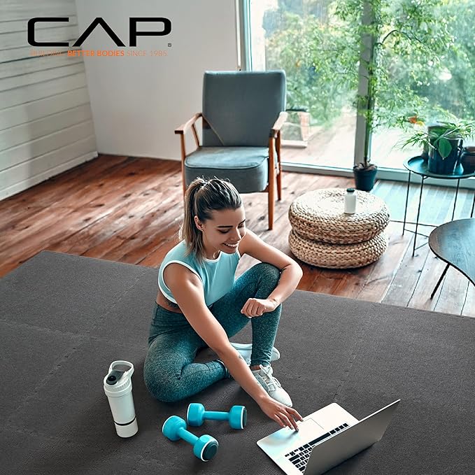 CAP Barbell Interlocking EVA Foam Carpet Puzzle Mat Floor Tiles - 24" x 24" x 1/2" | Multiple Color Options