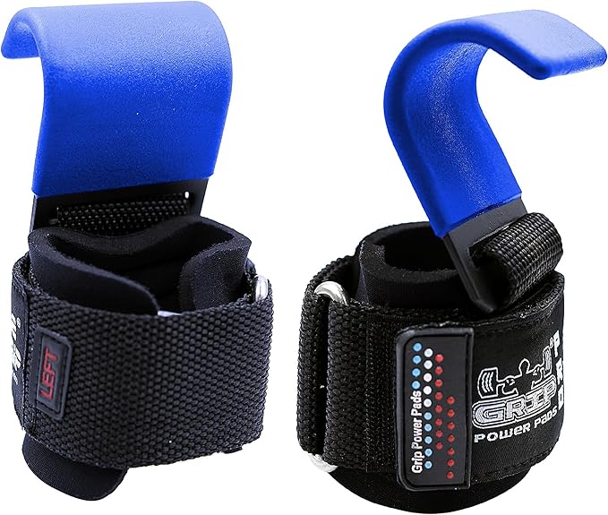 Premium Weight Lifting Hooks & Straps for Pull Ups & Deadlifts - Padded, Heavy Duty, Power Lifting Grips for Men & Women