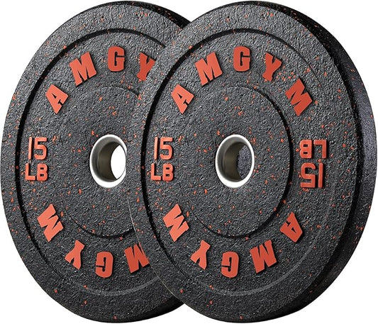 2 Inch Bumper Plates，10-500lbs，Barbell Rubber Olympic Weight Plates Set for Home Gym, Strength Training & Weight Lifting, Multiple Options Colors