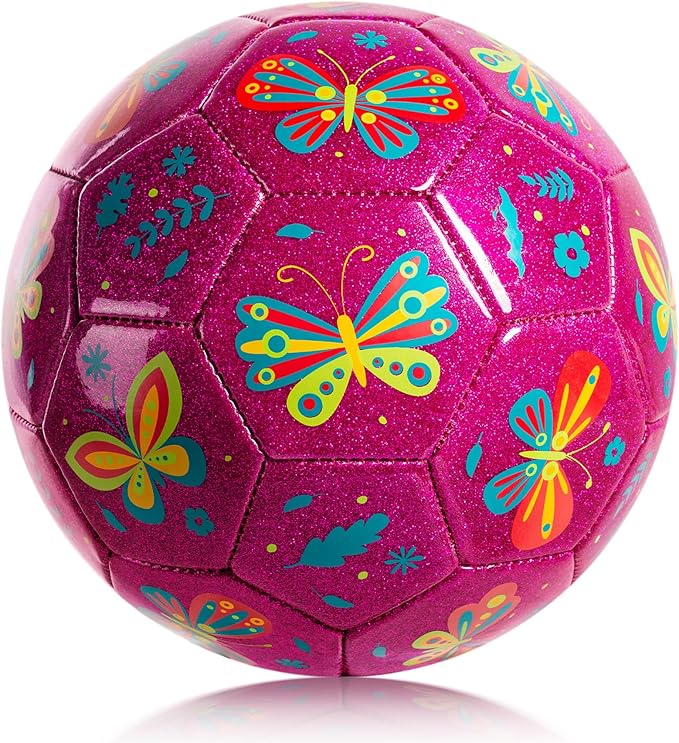 Soccer Ball Size 4 Size 3 Size 2 with Pump Deflated - Glitter Unicorn Dinosaur Toys for Toddler Kids - Sports & Outdoors Games - Christmas Stocking Stuffers Birthday Gifts for Boys Girls 1-3 3-8 8-12