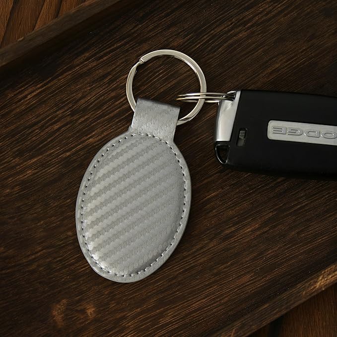 LaserGram Oval Keychain, Soccer Ball, Personalized Engraving Included