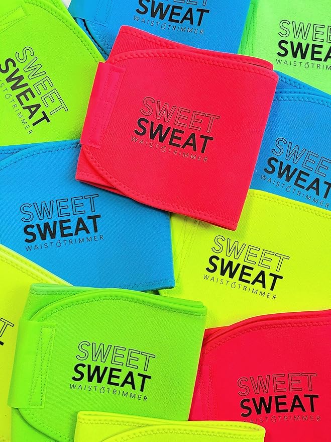 Sports Research Sweet Sweat Waist Trimmer (Core Series) - Premium Sweat Enhancing Fitness Band for Women & Men