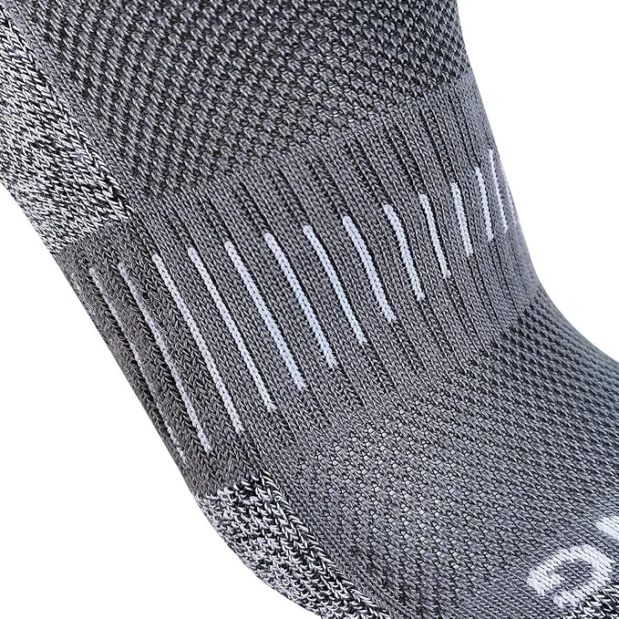 BERING Men's Athletic Running Ankle Socks Cushioned Heel Tab (6 Pairs)