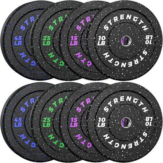 XDDIAS 2-Inch Bumper Plates, Barbell Rubber Olympic Weight Plates Set for Home Gym Strength Training, 20-260lbs, Multiple Options