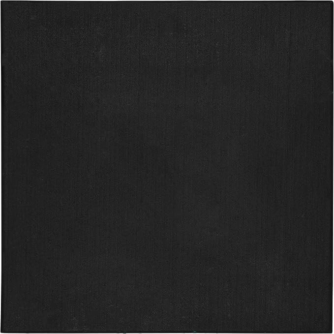 Genaflex Pro Heavy Duty Thick Rubber Gym Floor Tiles High Density Shock Absorbent Laminated Deadlift Mats - 1" Thick X 20" W X 20" L - 2.7 Sq. Ft. (Black, 12 Tiles - 32 Sq. Ft.)