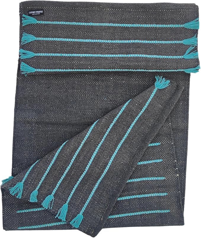 Indian Handmade100 % Organic Anti Skid Multi Colour Cotton Yoga Mat - Eco-Friendly Hand-Woven Rug - Non-Slip & Thick (24”x72”x5mm) for Hot yoga & Everyday Fitness at Home - Comfortable & Foldable Extra-Long Mat