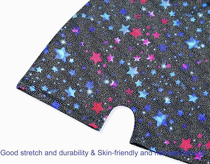 Domusgo Gymnastics Leotards for Girls Sparkly One-Piece Pro Kids Unitard Biketards with Shorts