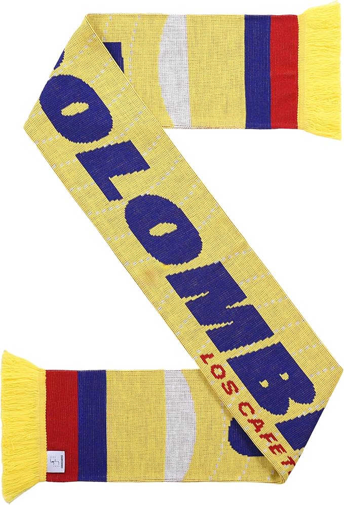 Euroscarves Colombia Soccer Knit Scarf (Cafeteros)