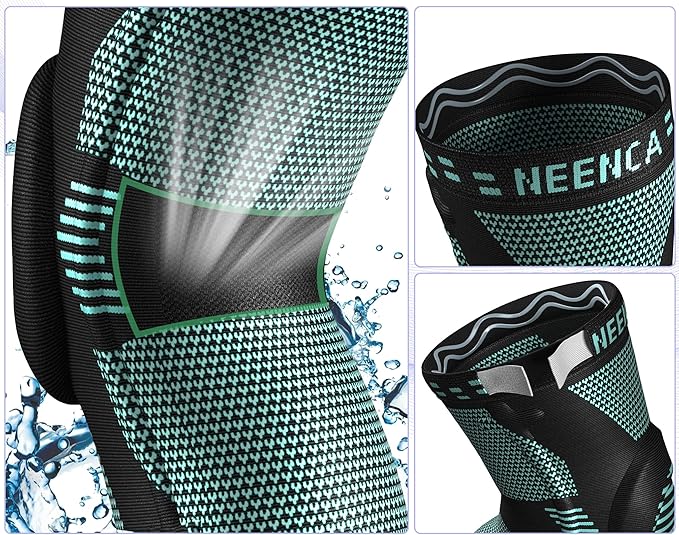 NEENCA Knee Brace for Knee Pain Relief, Medical Knee Support with Patella Pad & Side Stabilizers, Compression Knee Sleeve for Meniscus Tear, ACL, Arthritis, Joint Pain, Runner, Sport- FSA/HSA APPROVED