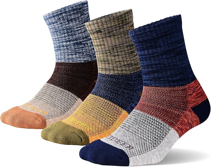 FEIDEER mens Modern Hiking socks, Athletic Cushioned Cotton Socks with Arch Support