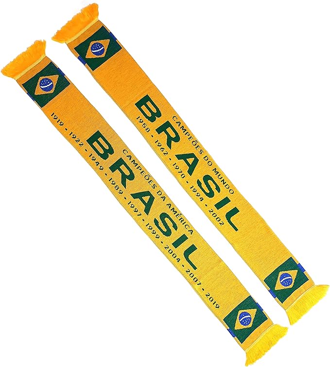 Euroscarves Brazil Brasil Soccer Knit Scarf