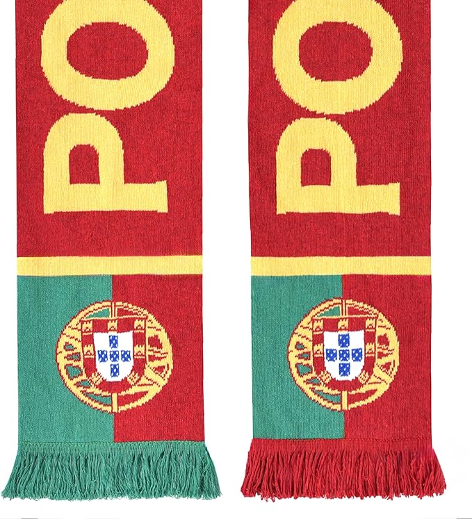 Euroscarves Portugal Recycled Cotton Soccer Knit Scarf, Made in Portugal