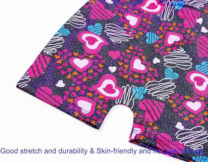 Domusgo Gymnastics Leotards for Girls Sparkly One-Piece Pro Kids Unitard Biketards with Shorts