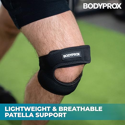 Bodyprox Patellar Tendon Support Strap (Large), Knee Pain Relief Adjustable Neoprene Knee Strap for Running, Arthritis, Jumper, Tennis Injury Recovery