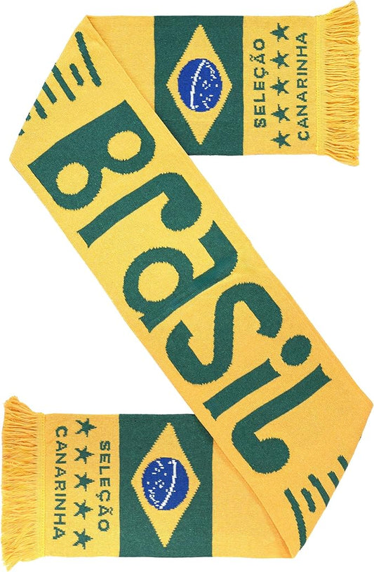 Euroscarves Brasil Recycled Cotton Soccer Knit Scarf