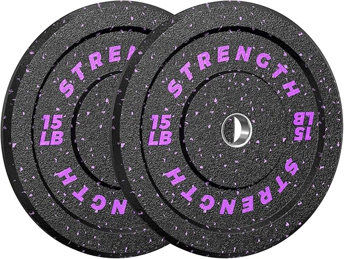 XDDIAS 2-Inch Bumper Plates, Barbell Rubber Olympic Weight Plates Set for Home Gym Strength Training, 20-260lbs, Multiple Options