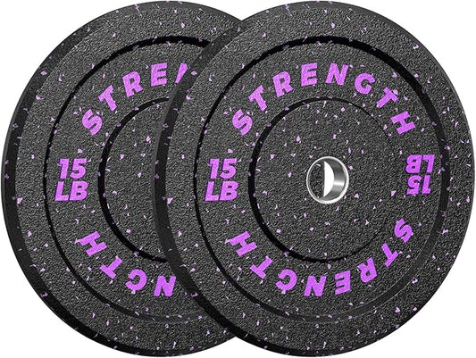 XDDIAS 2-Inch Bumper Plates, Barbell Rubber Olympic Weight Plates Set for Home Gym Strength Training, 20-260lbs, Multiple Options