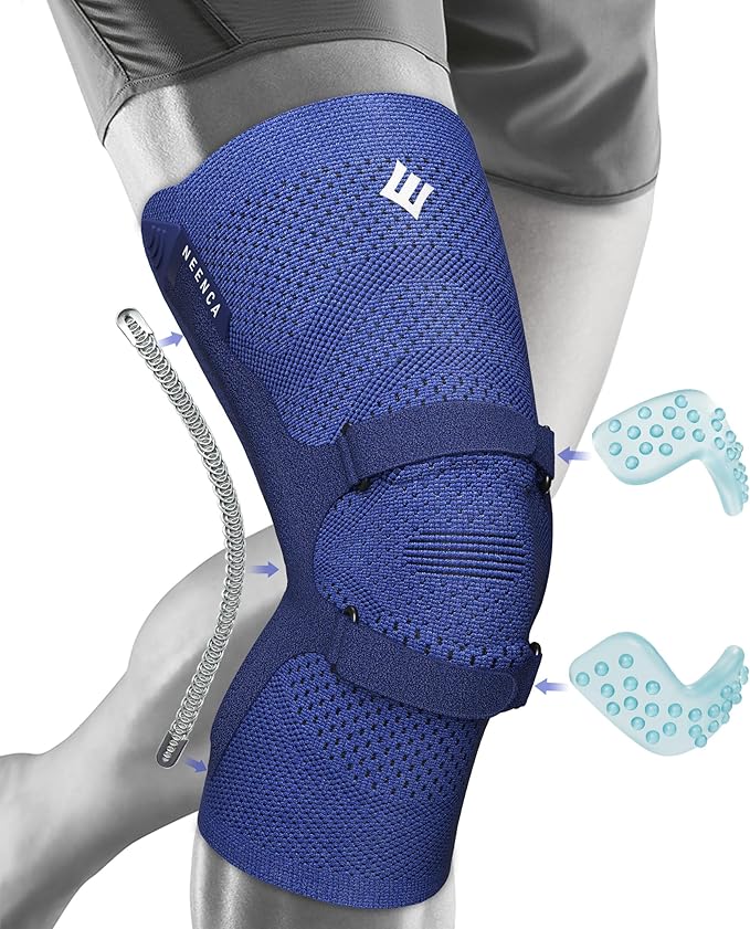 NEENCA Knee Brace for Knee Pain Relief, Medical Knee Support with Patella Pad & Side Stabilizers, Compression Knee Sleeve for Meniscus Tear, ACL, Arthritis, Joint Pain, Runner, Sport