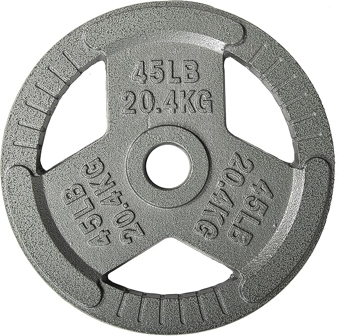 Fitvids Barbell Weight Set, Cast Iron 1" Standard Weight Plates Including 5FT Standard Barbell Bar & Star Locks, 95 Pounds Set (85 Lbs Plates + 10 Lbs Barbell Bar), Multiple Packages